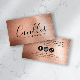 Foil Script Candle Maker Business Card Telefonnummerkarte
