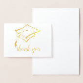 Foil script & graduate cap & tassel design folienkarte (Anzeige)