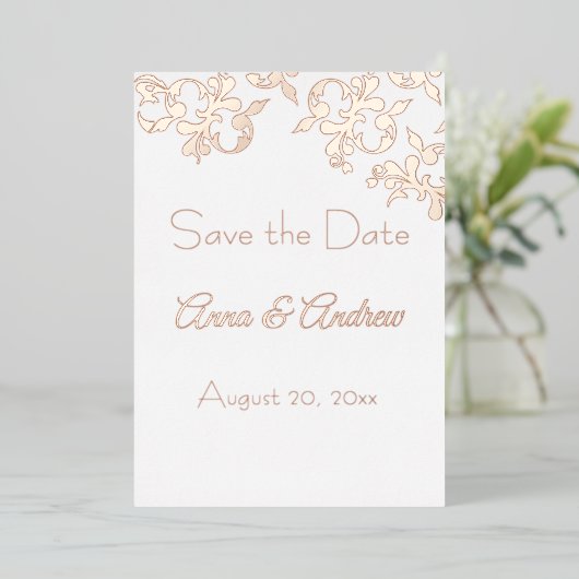 Foil Scrolls Save the Data Foil Einladung (Stehend vorne)