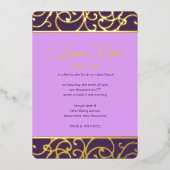 Foil Scrolly Border Sie wählen Alle Farben Folieneinladung (Vorderseite)