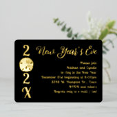 Foil Silvester Party Sand Dollar Einladung (Stehend vorne)