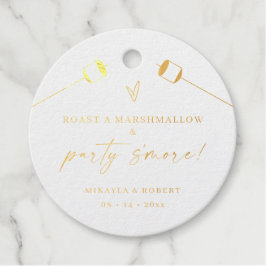 Foil S'mores Kit Gefallen Tag Label Wedding Party