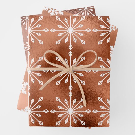 Foil Snowflakes Weihnachten Geschenkpapier Set (Beispiel)