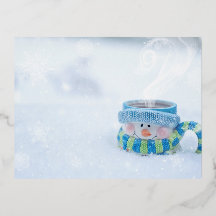 Foil Snowman Illustrationskarte