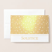 Foil Solstice Stars Design No.1 Pagan, Hexe Folienkarte (Vorderseite mit Umschlag)