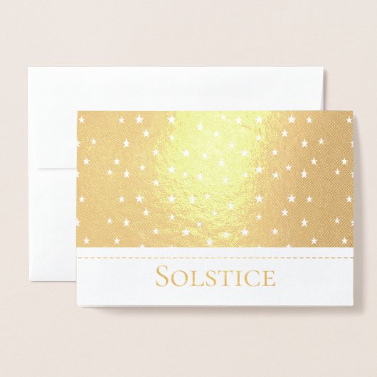 Foil Solstice Stars Design No.1 Pagan, Hexe Folienkarte (Vorderseite mit Umschlag)