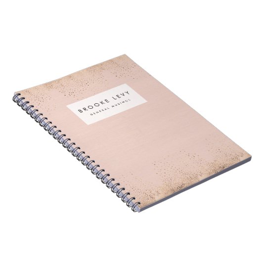 Foil Sparkle Peach Personalisiert Journal-Notebook Notizblock (Rechte Seite)