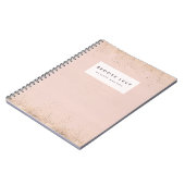 Foil Sparkle Peach Personalisiert Journal-Notebook Notizblock (Linke Seite)