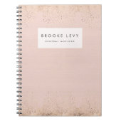 Foil Sparkle Peach Personalisiert Journal-Notebook Notizblock (Vorderseite)