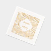 Foil Stamps Napkins im Art Deko Stil. Servietten Mit Folie (Links)