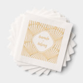 Foil Stamps Napkins im Art Deko Stil. Servietten Mit Folie (Insitu (Gestapelt))