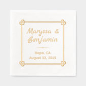 Foil Stamps Napkins Servietten Mit Folie (Vorderseite)