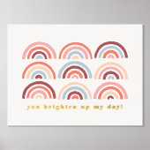 Foil Stamps Rainbows you Brighed My Day Poster (Vorderseite)