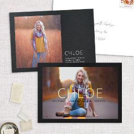 Foil Stilvolle Black Minimal Abschluss Ankündigung