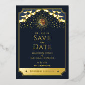 Foil Sun & Moon Tarot Card Wedding Save the Date Folieneinladung (Vorderseite)