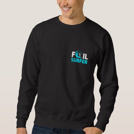 Foil Surfing Surfer Design   Ocean Wave Rider Sweatshirt (Vorderseite)