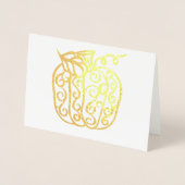Foil Swirl Pumpkin | Fall Harvest Folienkarte (Vorderseite)