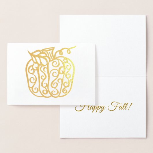 Foil Swirl Pumpkin | Fall Harvest Folienkarte (Anzeige)