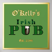 Foil Text Accent Irish Pub Print Poster (Vorderseite)
