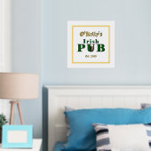 Foil Text Accent Irish Pub Print Poster (In Situ (Schlafzimmer))