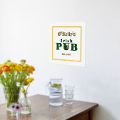 Foil Text Accent Irish Pub Print Poster (Ablage(Küche))