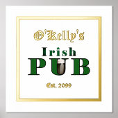 Foil Text Accent Irish Pub Print Poster (Vorderseite)