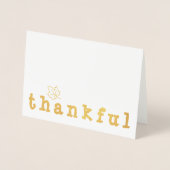 Foil Thankful Ahornleaf Erntedank Gruß Folienkarte (Vorderseite)