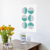 Foil Turquoise Circle Geometric Art Print Poster (Ablage(Küche))