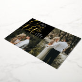 Foil Typografy 2 Foto Save the Date Folieneinladung (Gedreht)