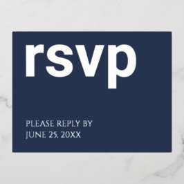 Foil UAWG Navy Blue Stilvolle Speisen Postkarte