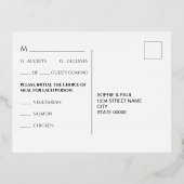 Foil UAWG Simple Stylish Meal Choices Postkarte (Rückseite)