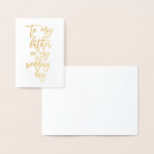 Foil Vater der Braut Groom Hochzeit Danke Folienkarte (Anzeige)