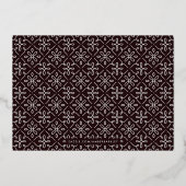 Foil Verziert Frame Season's Greetings Holiday Car Folieneinladung (Rückseite)