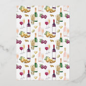 Foil Vino Before Vows Wine Brautparty Folieneinladung (Rückseite)