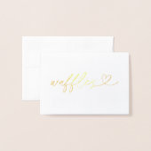 Foil Waffles Food Label Wedding Table Card Folienkarte (Rückseite mit Umschlag)