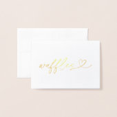 Foil Waffles Food Label Wedding Table Card Folienkarte (Vorderseite mit Umschlag)