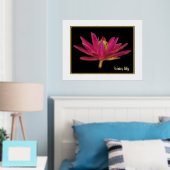 Foil Water Lily Print Poster (In Situ (Schlafzimmer))