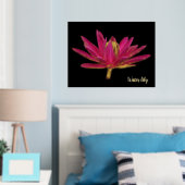 Foil Water Lily Print Poster (In Situ (Schlafzimmer))