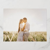 Foil Wedding Black Moderne Einladung (Rückseite)