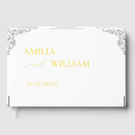Foil Wedding Guest Book - Elegantes Minimalistisch Gästebuch