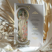 Foil Wedding Invitation Card Jugendstil von Mucha Folieneinladung