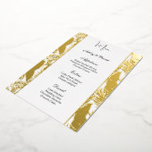 Foil Wedding Menu Card Folieneinladung (Gedreht)