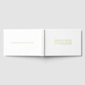Foil White Modern Guest Book Simple Photo Elegant  Gästebuch (Voll)