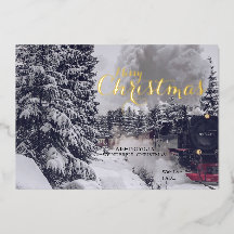 Foil Winter Christmas Wunschpostkarte