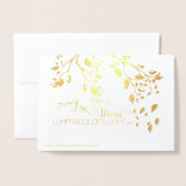 Foil Winter Szene Bäume im Schnee Weihnachten Folienkarte (Rückseite mit Umschlag)