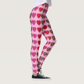 Foil Wrapped Candy Hearts Valentinstag Leggings (Rechts)