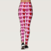 Foil Wrapped Candy Hearts Valentinstag Leggings (Rückseite)