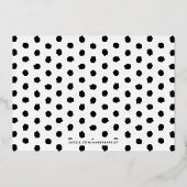 Foil XOXO Heart Valentine's Day Card - White Folieneinladung (Rückseite)