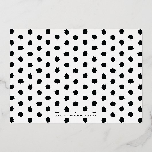 Foil XOXO Heart Valentine's Day Card - White Folieneinladung (Rückseite)