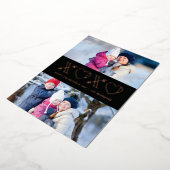 Foil Xs & Os Valentine's Day 2-Foto Card - Schwarz Folieneinladung (Gedreht)
